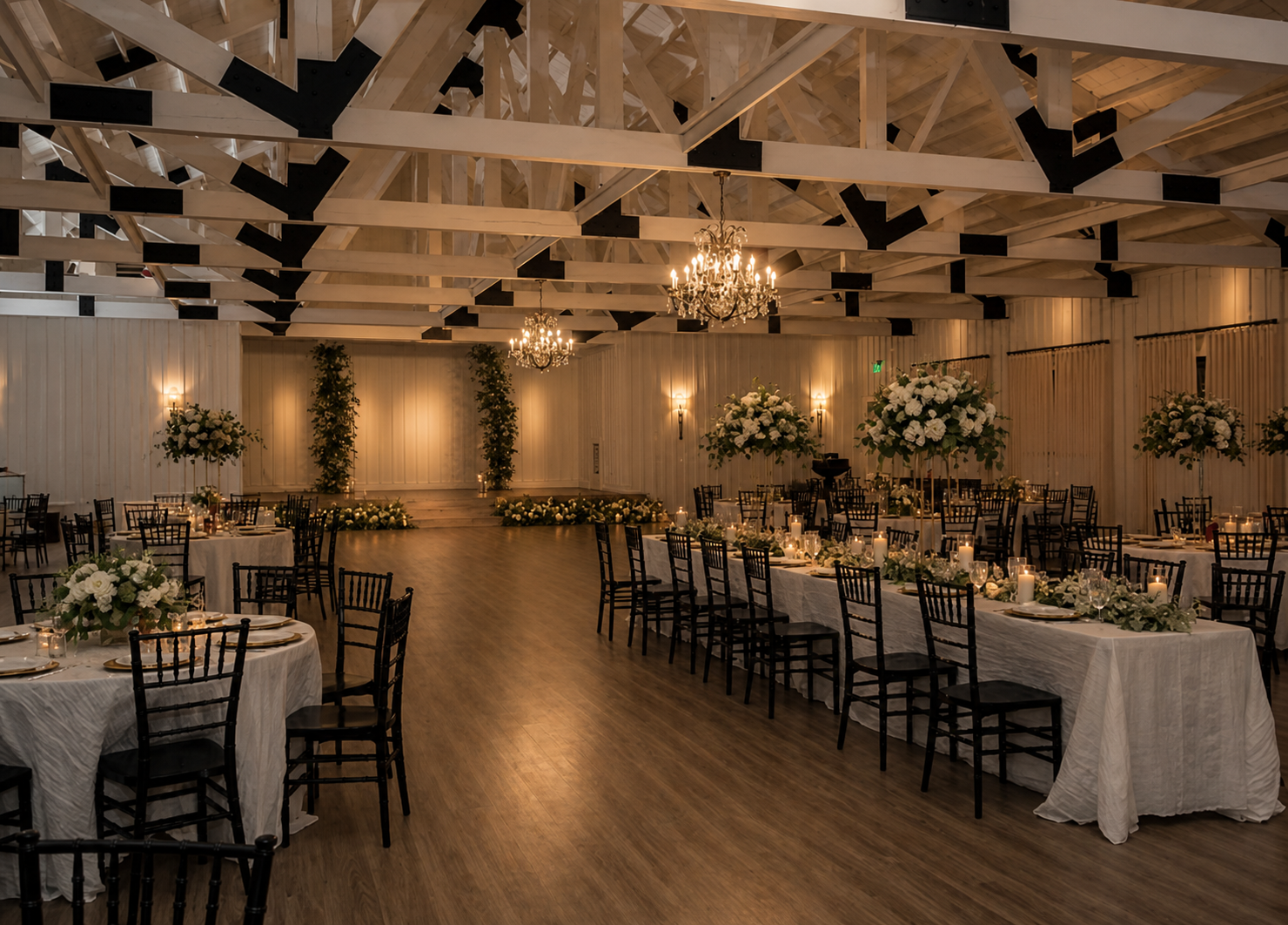 The Milestone Georgetown reception set for seated dinner