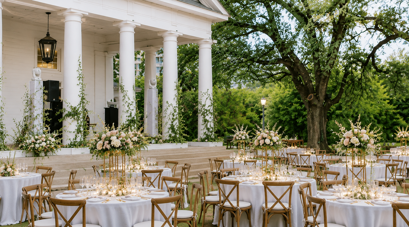 Arlington Hall at Turtle Creek garden reception