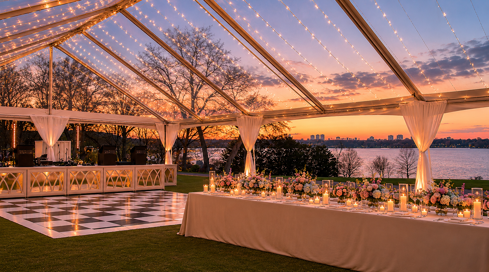 Dallas Arboretum and Botanical Garden tented reception