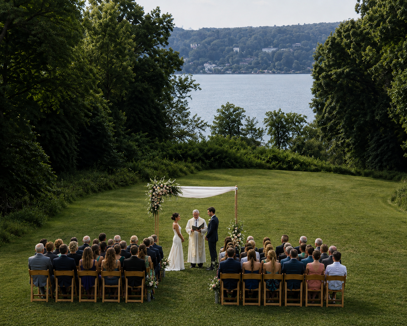 Mount Gulian Historic Site lakeside ceremony