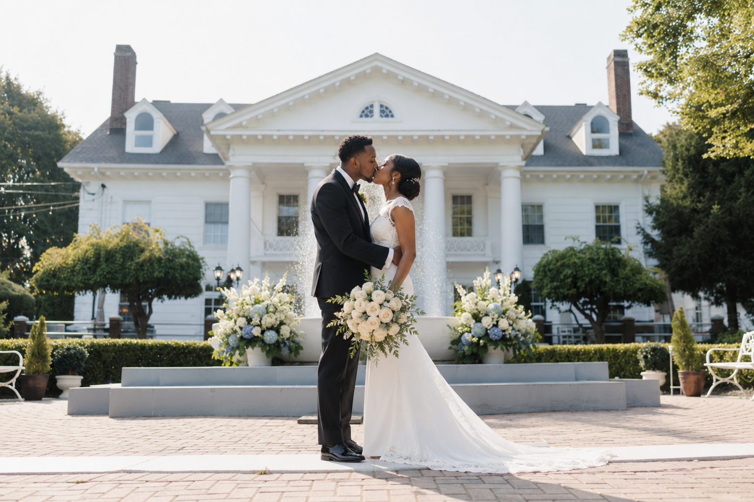 The Briarcliff Manor bride groom portrait