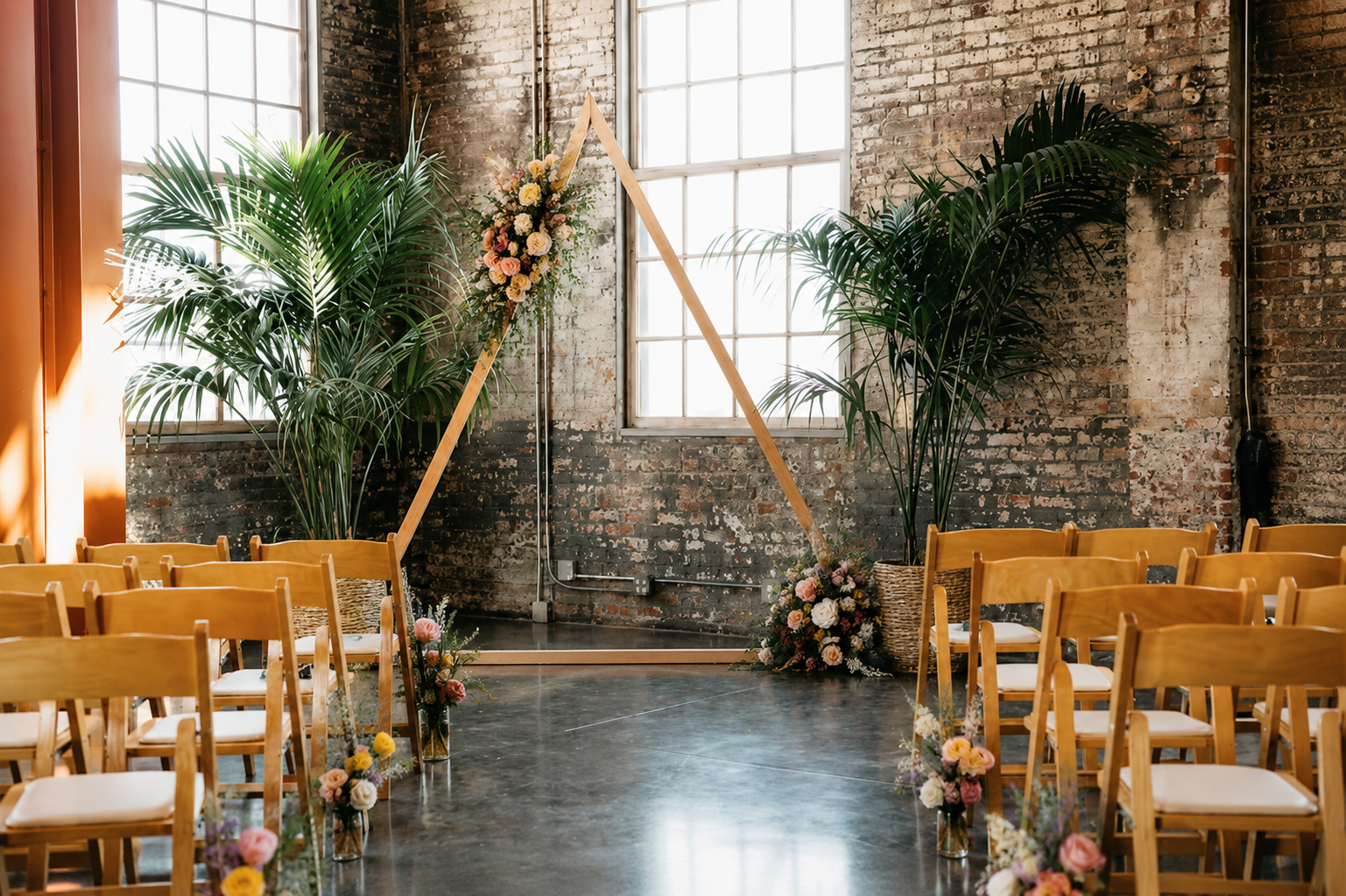 Huron Substation boho ceremony
