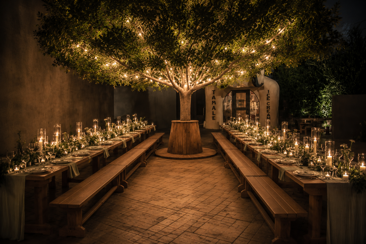 Idle Hour courtyard reception