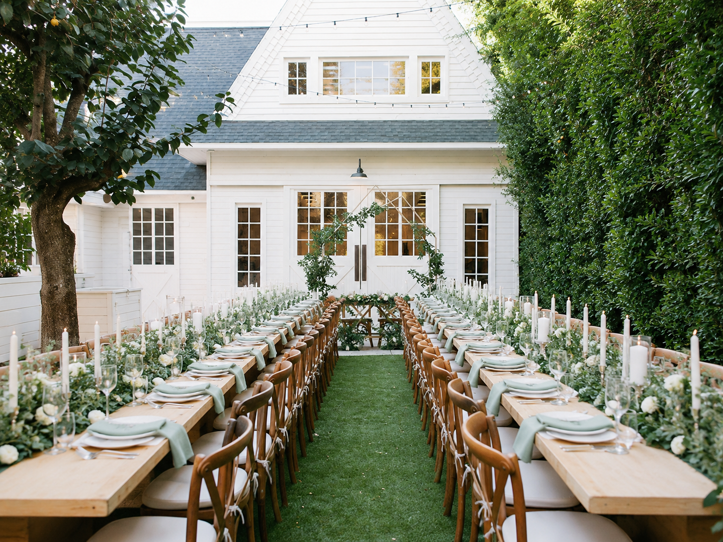 Lombardi House intimate garden reception
