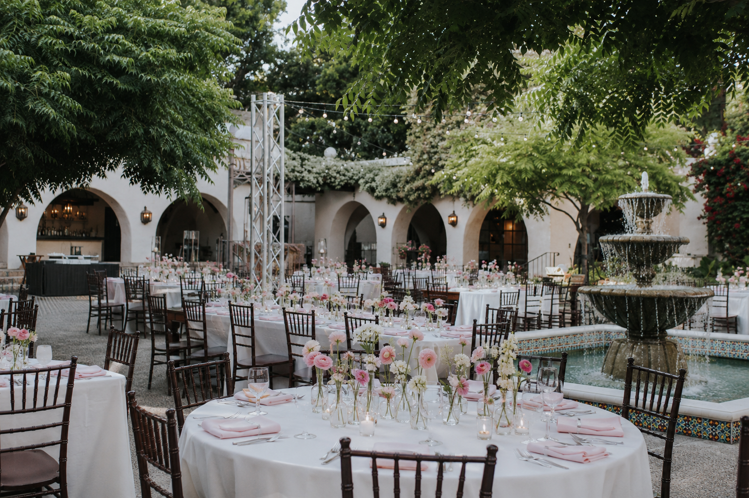 Los Angeles River Center & Gardens courtyard reception
