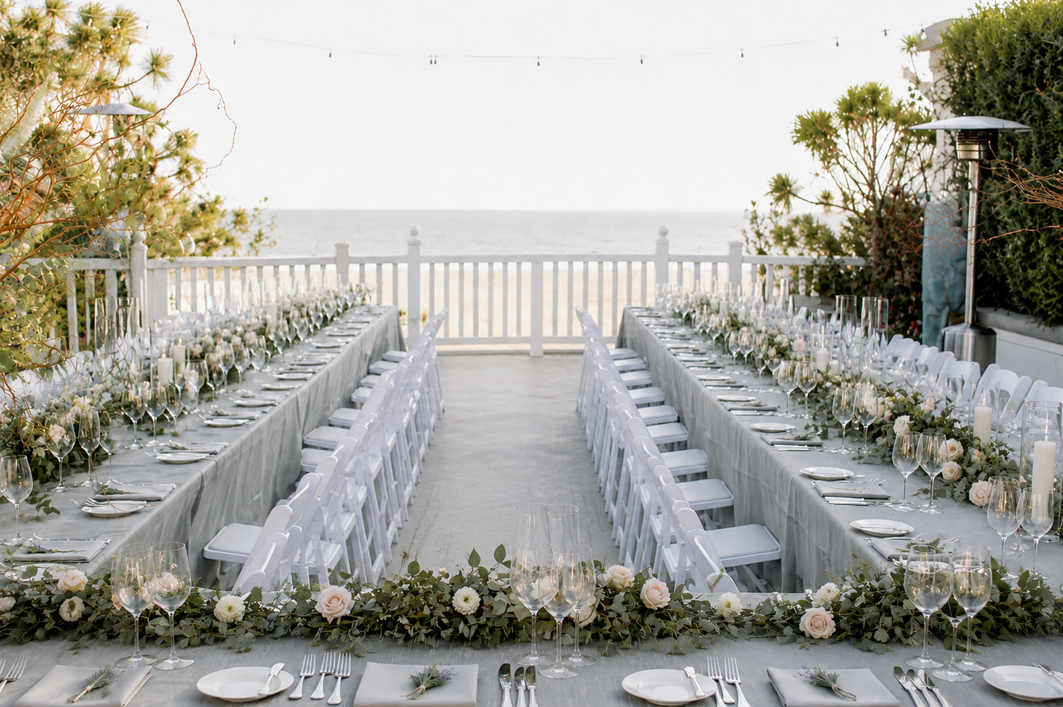 Shutters on the Beach courtyard reception