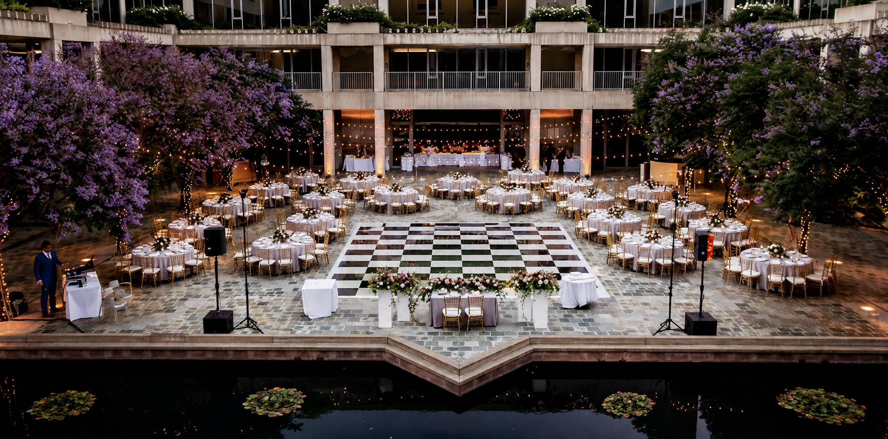 Skirball Cultural Center courtyard reception