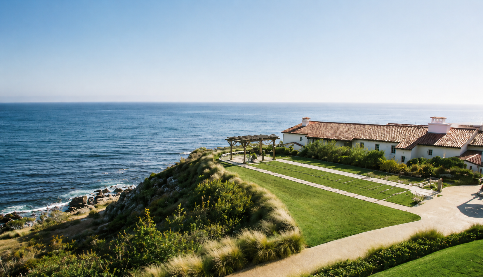 Terranea Resort garden ceremony cliffside space