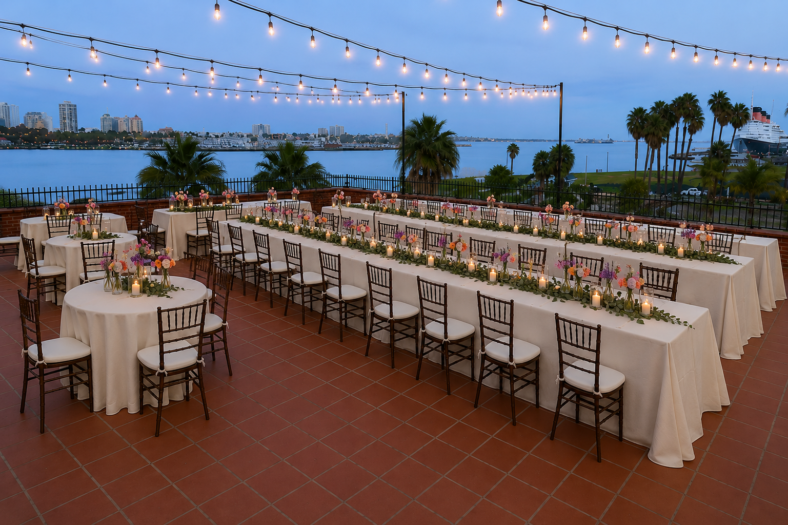 The Reef waterfront courtyard reception