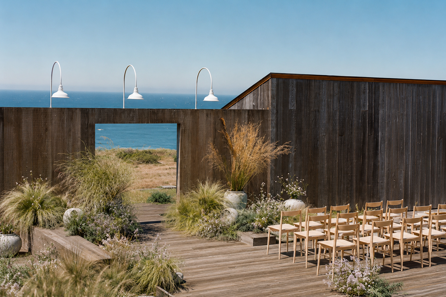 The Sea Ranch Lodge garden seaside ceremony