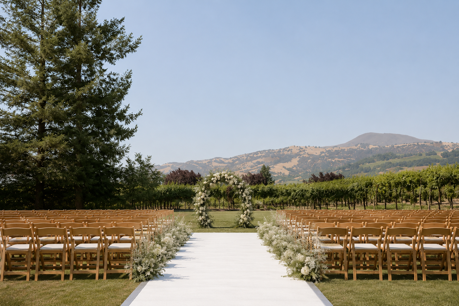 Trentadue Winery hill view ceremony