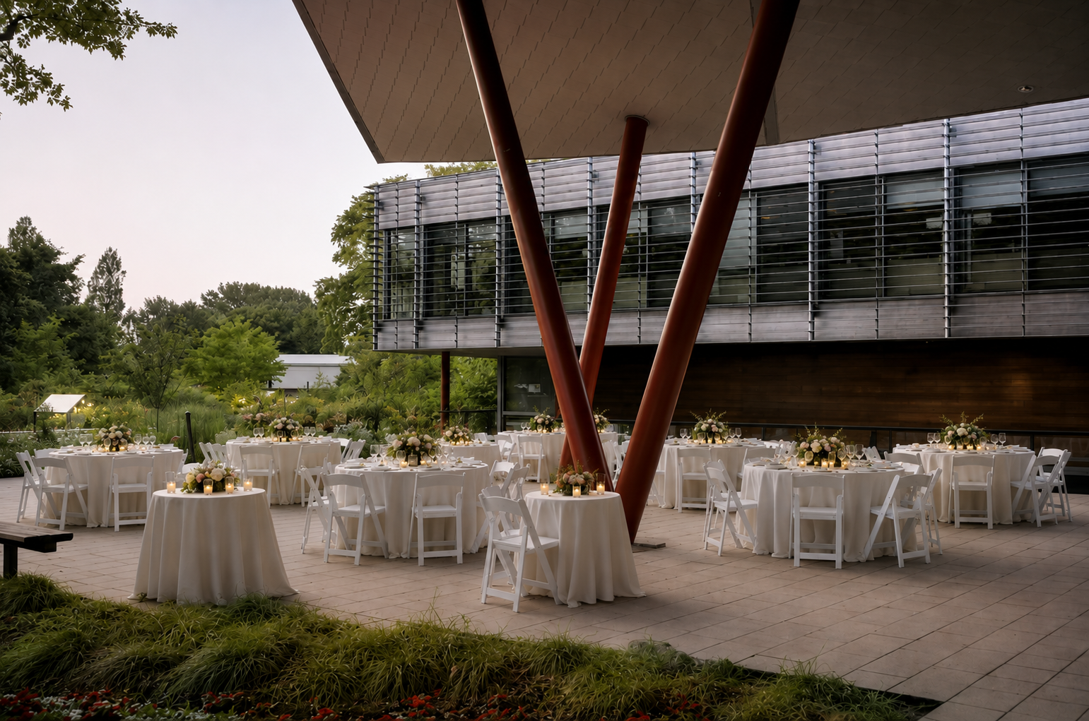 Queens Botanical Garden courtyard reception