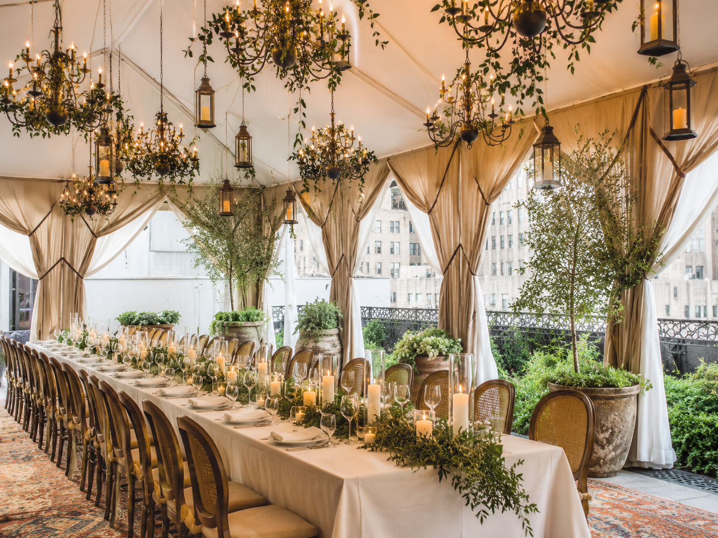 The Ned NoMad rooftop terrace reception