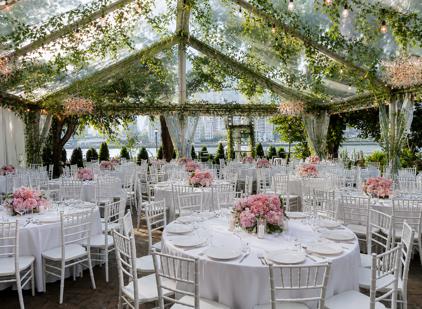 The Sanctuary at Roosevelt Island tented reception
