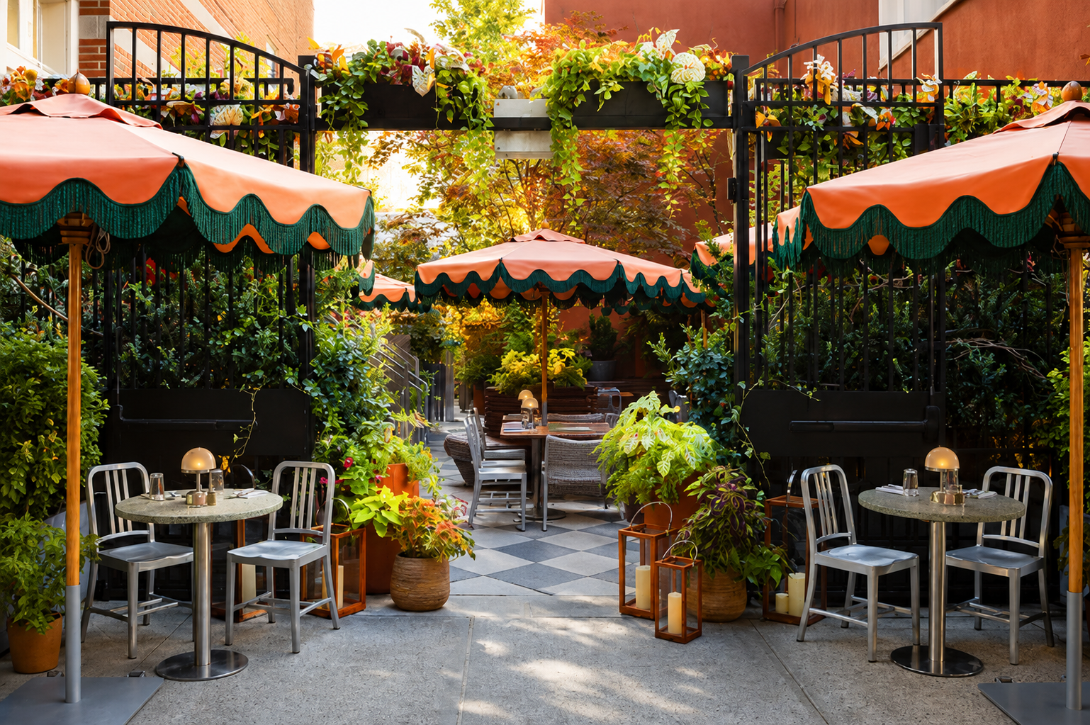 The Soho Grand Hotel courtyard