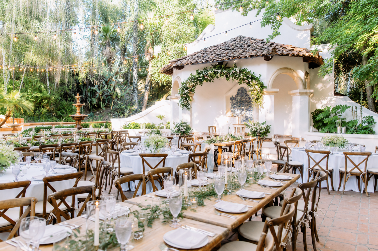 Rancho Las Lomas courtyard reception