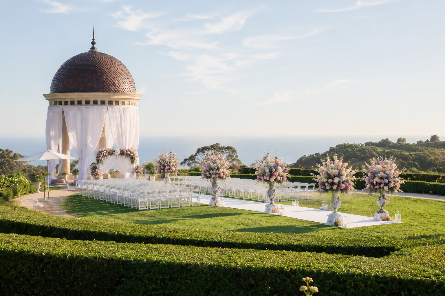 The Resort at Pelican Hill oceanside ceremony