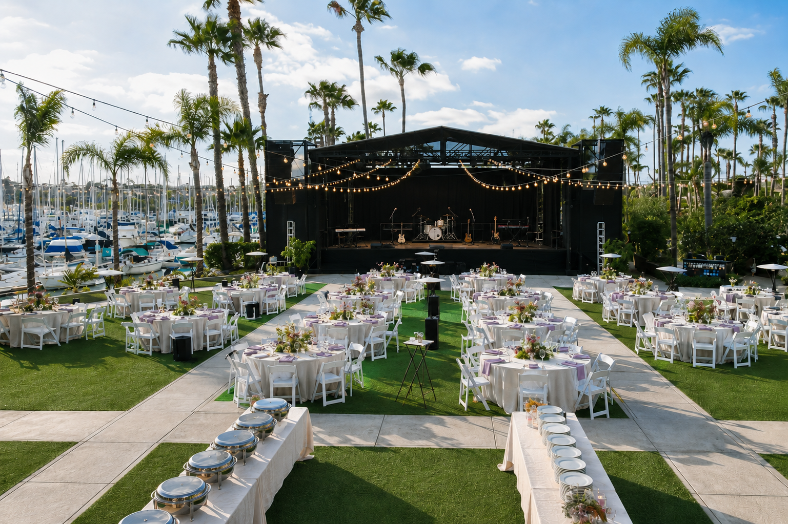 Humphreys Half Moon Inn reception and band stage