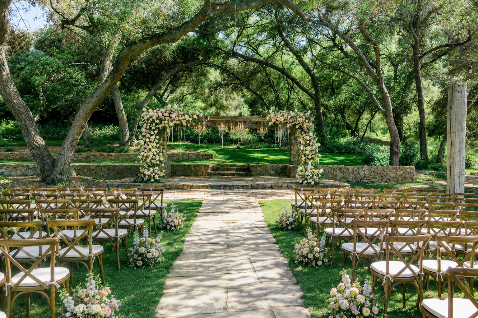 The Havens Country Club garden ceremony