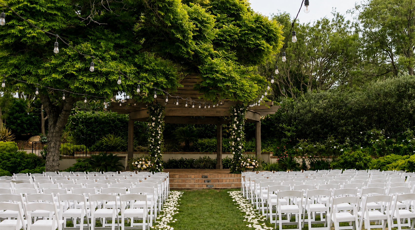 The Secret Garden at Rancho Santa Fe gazebo cermony