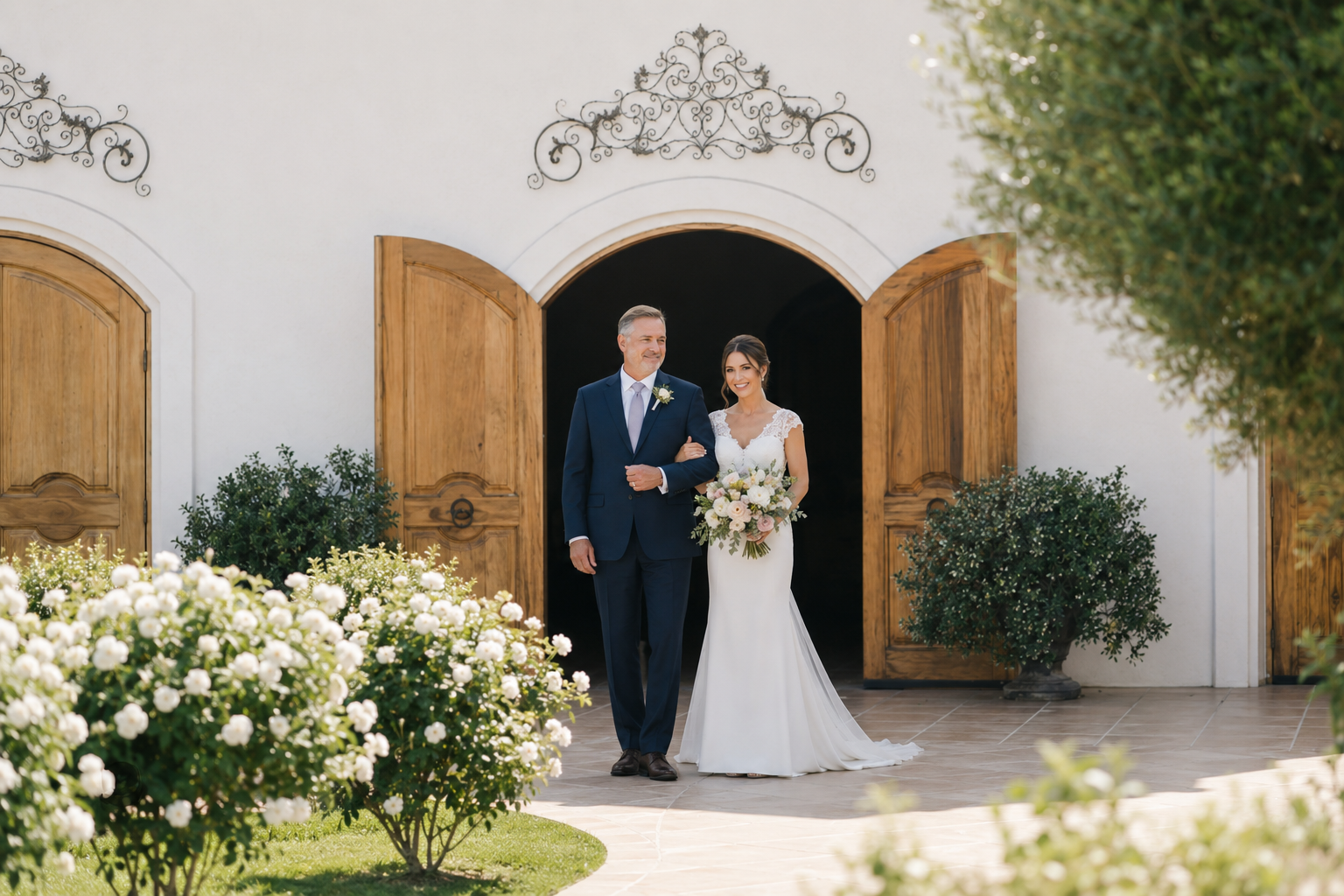 Villa de Amore father of the bride walk down the aisle