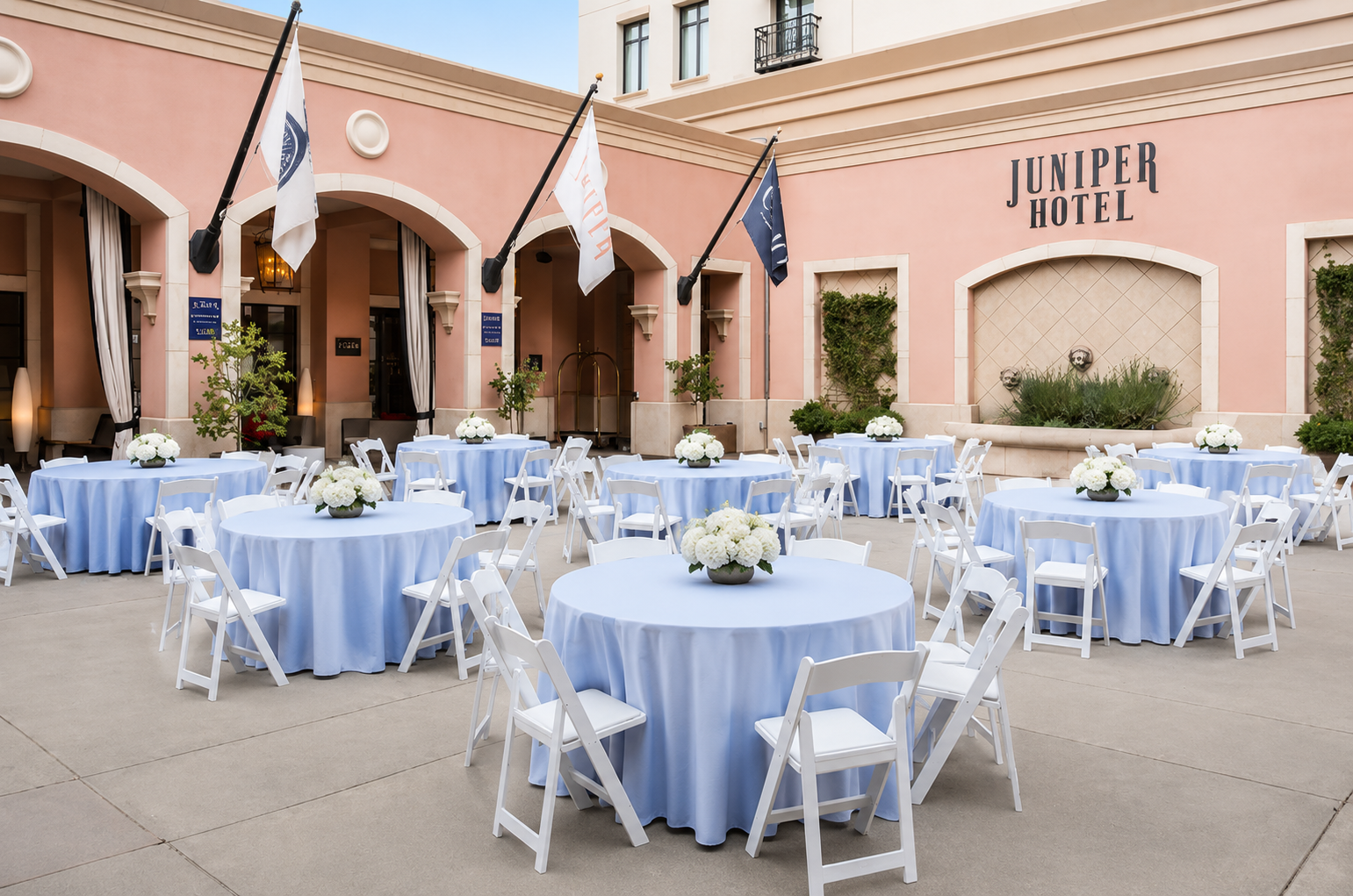 Juniper Cupertino courtyard reception