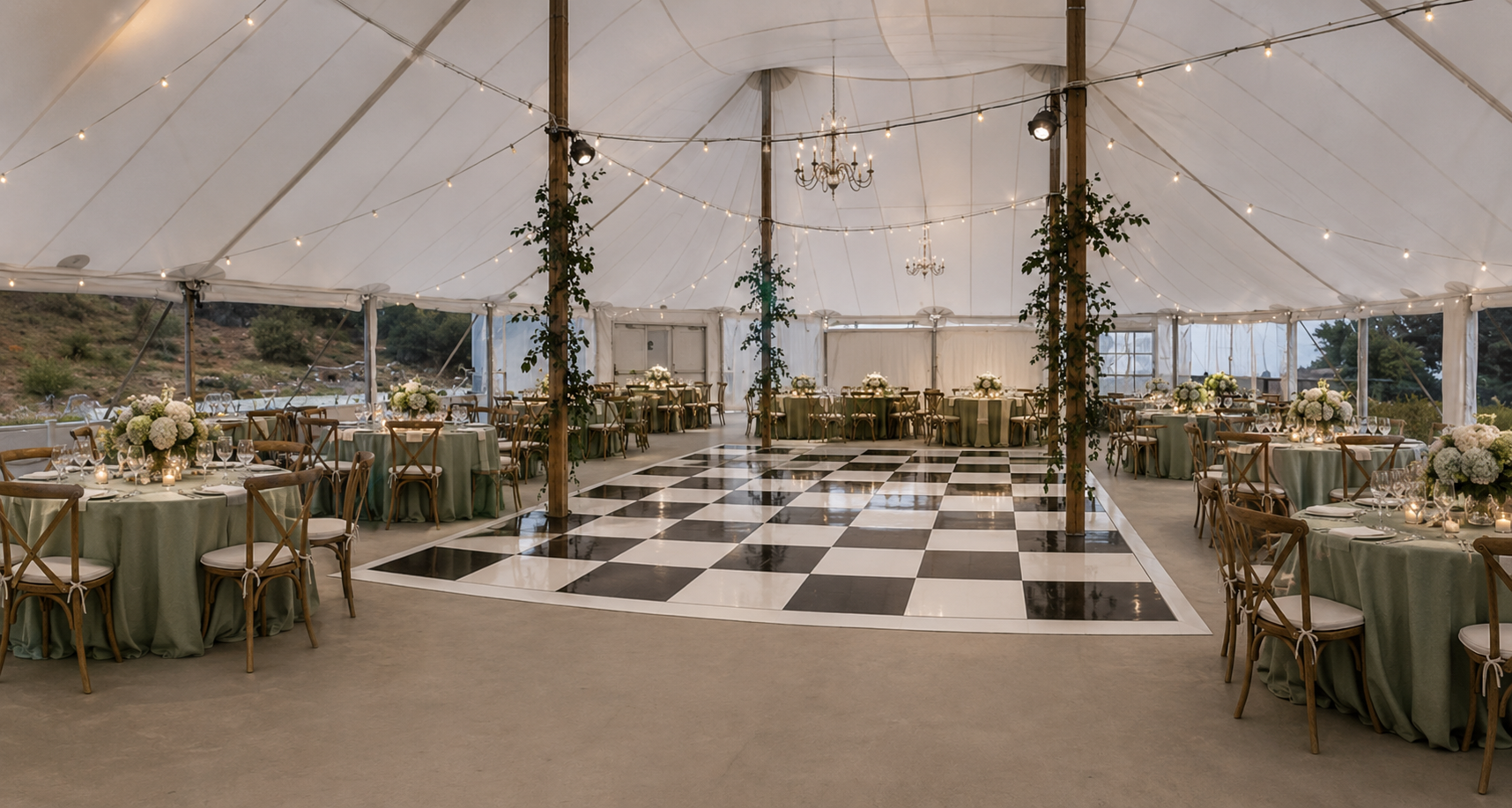 Nella Terra Cellars tented reception