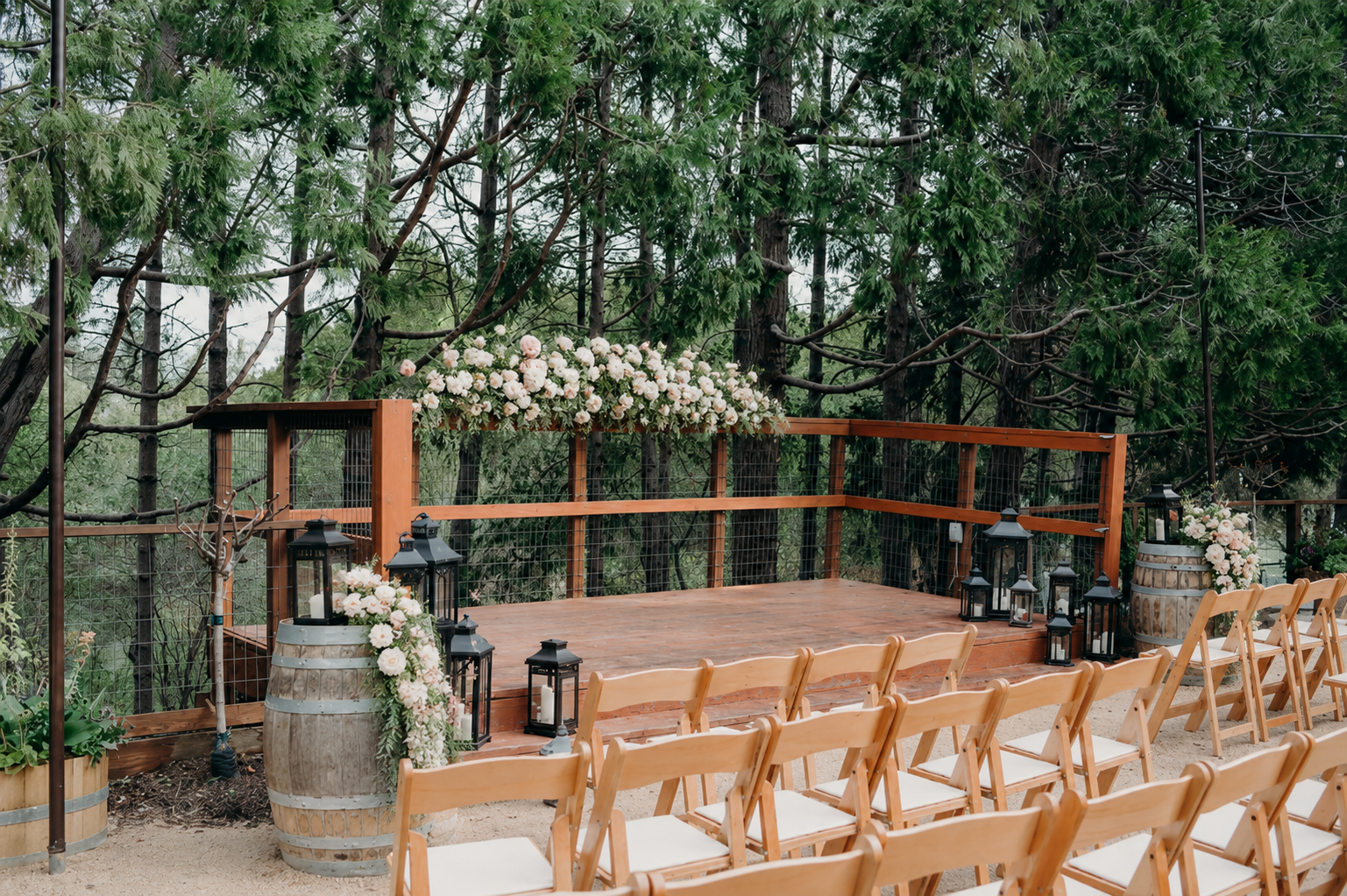 Testarossa Winery wooded ceremony